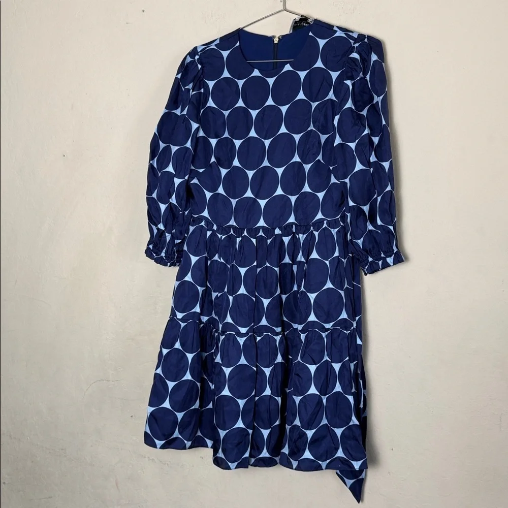 Kate Spade Joy Dot Silk-blend Twill Dress Size 8